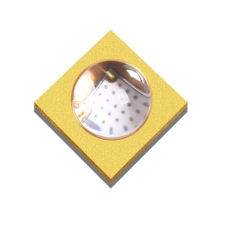 Ультрафиолетовый светодиод smd 3,7х3,7мм/395нм/мощность излучения 1800-2200мВт при 1000мА/3.4-4.2В/60° максимальный ток 1200мА