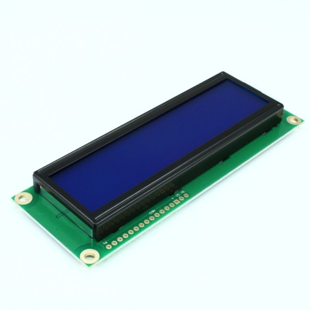 ЖКИ знакосинтезирующий 16 x 2, STN Синий Негативный/прозрачный светодиодная подсветка белая, размеры 122x44 мм, видимая область 