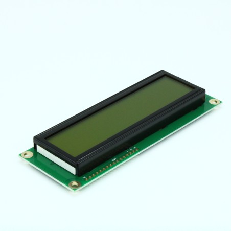 ЖКИ знакосинтезирующий 16 x 2, STN Желто-зеленый Позитивный/прозрачно-отражающий светодиодная подсветка желто-зеленая размеры 12