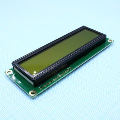 ЖКИ знакосинтезирующий 16 x 2, STN Желто-зеленый Позитивный/прозрачно-отражающий светодиодная подсветка желто-зеленая размеры 12