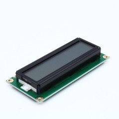 ЖКИ знакосинтезирующий 16 x 1, STN Серый Позитивный/прозрачно-отражающий светодиодная подсветка желто-зеленая размеры 80x36 мм, 