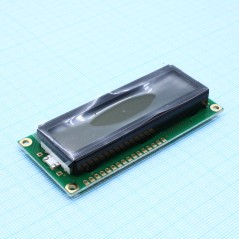 ЖКИ знакосинтезирующий 16 x 2, STN Серый Позитивный/прозрачный светодиодная подсветка желто-зеленая размеры 80x36 мм, видимая об