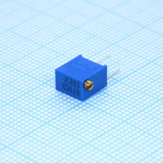 Потенциометр многооборотный керметный 20кОм 0.25Вт PC PIN