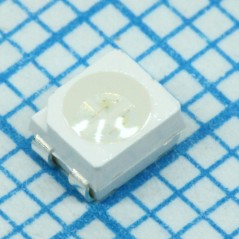 Светодиод SMD,3528, зеленый, прозрачный, 525нм, 3000мКд, 120°