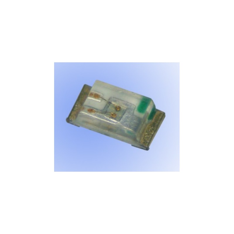 Светодиод smd 1,6х0,8мм/синий/470нм/120-180мкд/2.7-3.3v,  If-10mA/прозрачный/130°
