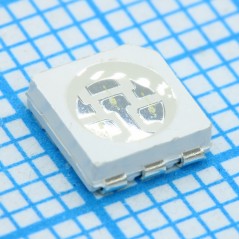 Светодиод smd 5х5мм/зеленый/525нм/3200мкд/прозрачный/120°