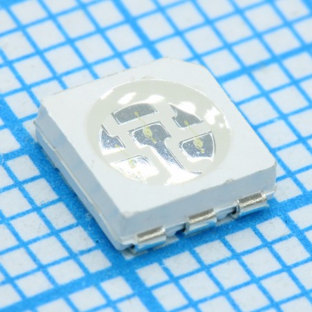 Светодиод smd 5х5мм/зеленый/525нм/3200мкд/прозрачный/120°