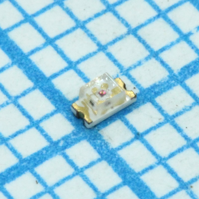 Светодиод smd 1,6х0,8мм/оранжевый/625нм/100мкд/прозрачный/130°