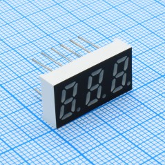 3-х разрядный индикатор 8мм/красный/640нм/30-60мкд/ОК