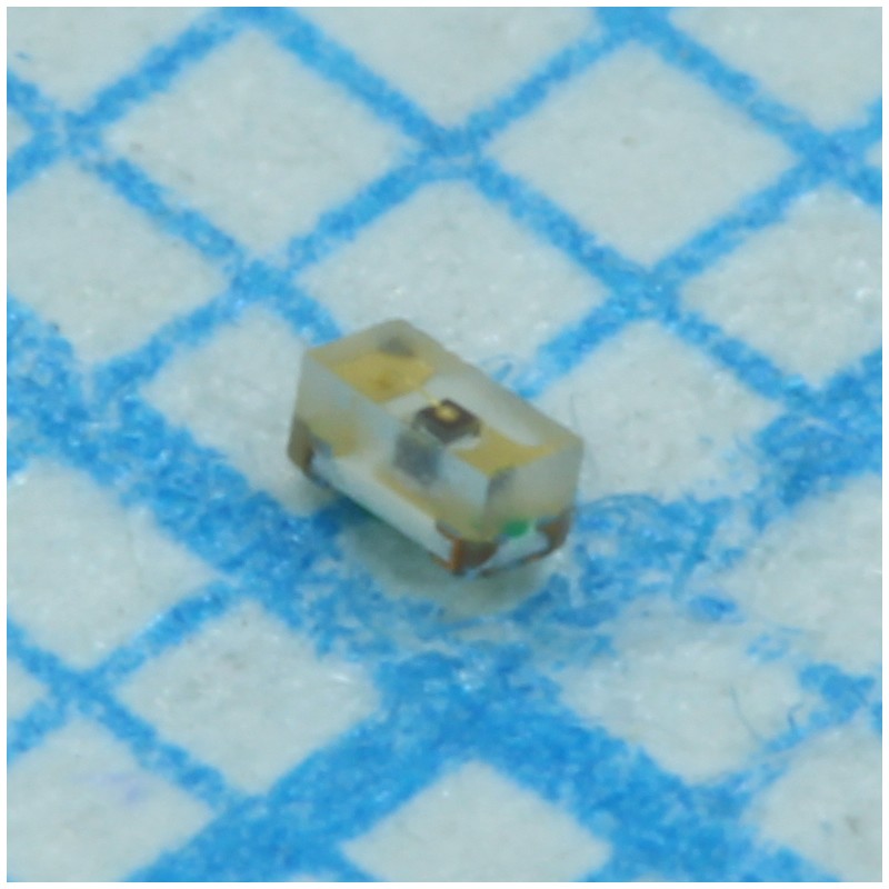 Светодиод smd 1х0.5x0.35мм/зеленый/525нм/360мкд/прозрачный/130°