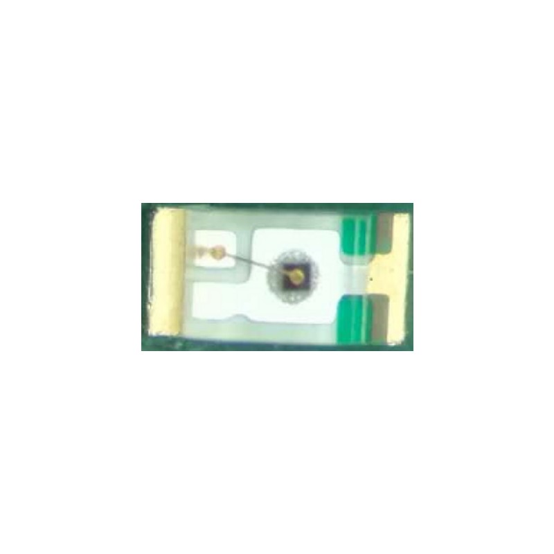 Светодиод smd 1,6х0,8мм/зеленый/570нм/20-35мкд/1.7-2.3v,  If-10mA/прозрачный/130°