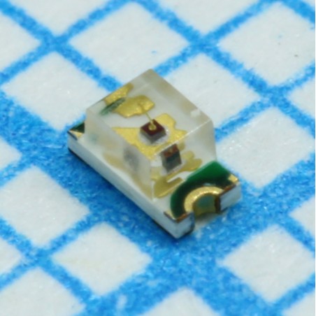 Светодиод smd 1,6х0,8мм/красный/645нм/80мкд/прозрачный/130°