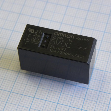 Силовое реле катушка 5В 12А SPDT (одна контактная группа-два направления) 29,0x15,7x12,7мм