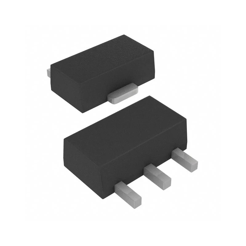 Транзистор полевой MOSFET P-канальный 100В 0.48A 4-Pin(3+Tab) SOT-89 лента на катушке