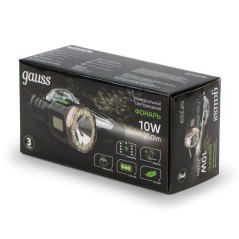 Фонарь ручной аккумуляторный GFL209 10Вт 250лм Li-ion 1200мА.ч LED GAUSS GF209