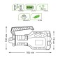 Фонарь ручной аккумуляторный GFL209 10Вт 250лм Li-ion 1200мА.ч LED GAUSS GF209