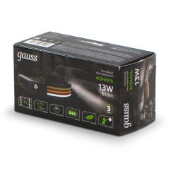 Фонарь налобный аккумуляторный GFL412 13Вт 650лм Li-ion 1200мА.ч LED GAUSS GF412