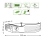 Фонарь налобный аккумуляторный GFL412 13Вт 650лм Li-ion 1200мА.ч LED GAUSS GF412