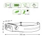 Фонарь налобный аккумуляторный GFL411 7Вт 330лм Li-ion 800мА.ч LED GAUSS GF411