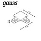 Коннектор Track однофазный для встраив. трековых шинопроводов угловой (L) черн. GAUSS TR133