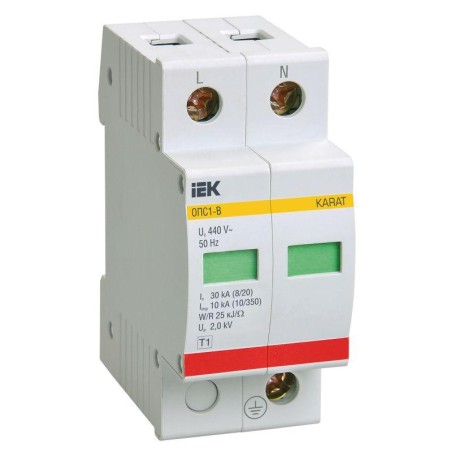 Ограничитель перенапряжения ОПС1-B 2P IEK MOP20-2-B