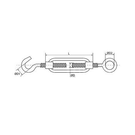 Талреп крюк-кольцо DIN 1480 М6 Rexant 09-5646