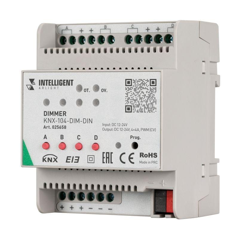 Диммер KNX-104-DIM-DIN (12-24В 4х4А) INTELLIGENT ARLIGHT 025658 Диммер KNX-104-DIM-DIN (12-24В 4х4А) INTELLIGENT ARLIGHT 025658