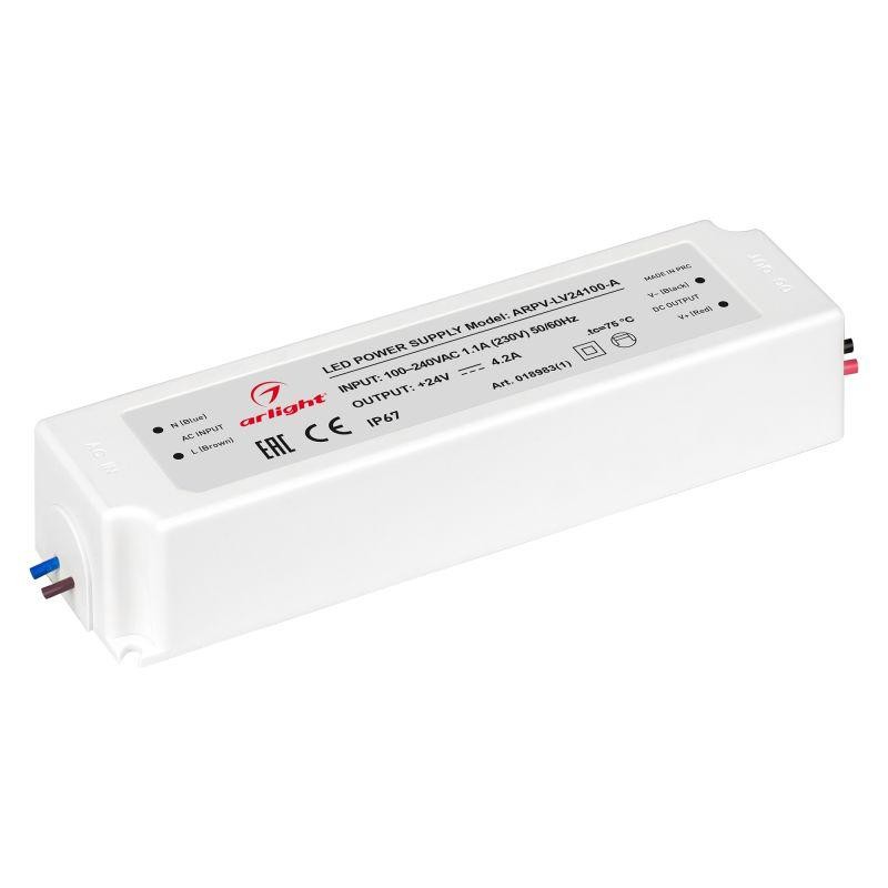 Блок питания ARPV-LV24100-A 24В 4.2А 100Вт IP67 пластик Arlight 018983(1) Блок питания ARPV-LV24100-A 24В 4.2А 100Вт IP67 пластик Arlight 018983(1)