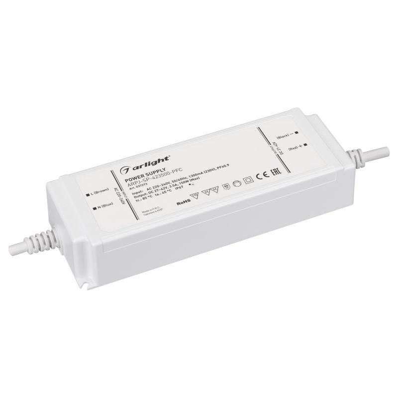 Блок питания ARPJ-SP-423500-PFC 150Вт 21-42В 3.5А IP67 пластик Arlight 037273 Блок питания ARPJ-SP-423500-PFC 150Вт 21-42В 3.5А IP67 пластик Arlight 037273