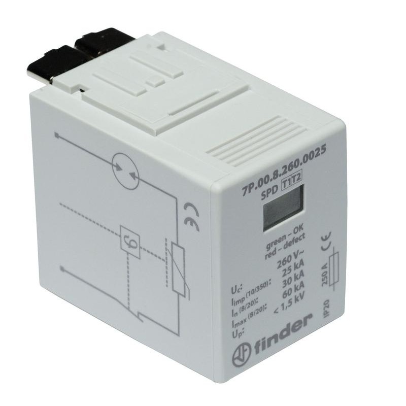 Модуль сменный для УЗИП варистор 260В AC FINDER 7P0082600025 Модуль сменный для УЗИП варистор 260В AC FINDER 7P0082600025