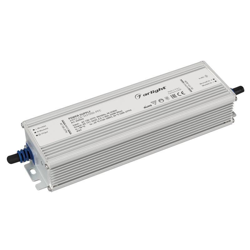 Блок питания ARPJ-LG-3431050-PFC (240Вт 171-343В 0.5-1.05А) IP67 металл Arlight 039542 Блок питания ARPJ-LG-3431050-PFC (240Вт 171-343В 0.5-1.05А) IP67 металл Arlight 039542