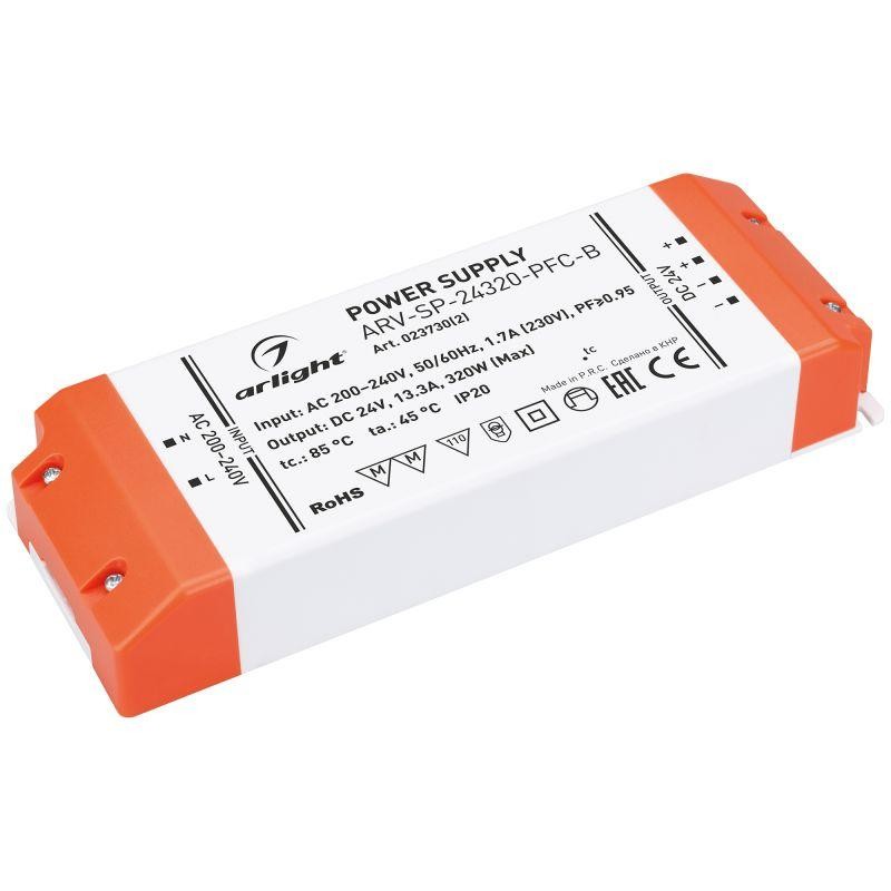 Блок питания ARV-SP-24320-PFC-B 24В 13.3А 320Вт IP20 пластик Arlight 023730(2) Блок питания ARV-SP-24320-PFC-B 24В 13.3А 320Вт IP20 пластик Arlight 023730(2)