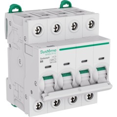Выключатель автоматический 4п B 6А 10кА Systeme9 400В SE S9F31406