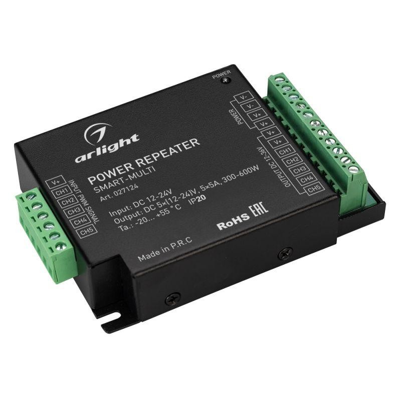Усилитель SMART-MULTI (12-24В 5х5А) (IP20 металл) Arlight 027124 Усилитель SMART-MULTI (12-24В 5х5А) (IP20 металл) Arlight 027124
