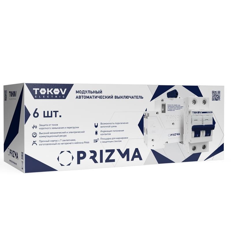 Выключатель автоматический модульный 2П 4А 6кА х-ка C TOKOV Electric TKE-PZ60-MCBI-2-4-C Выключатель автоматический модульный 2П 4А 6кА х-ка C TOKOV Electric TKE-PZ60-MCBI-2-4-C