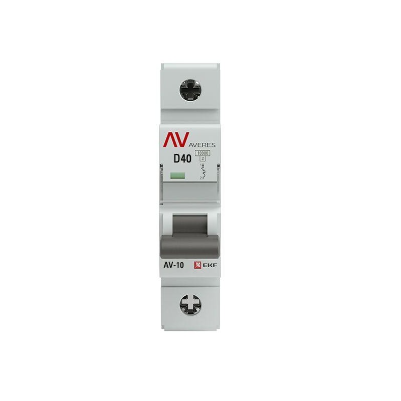 Выключатель автоматический модульный 1п D 40А 10кА AV-10 AVERES EKF mcb10-1-40D-av Выключатель автоматический модульный 1п D 40А 10кА AV-10 AVERES EKF mcb10-1-40D-av