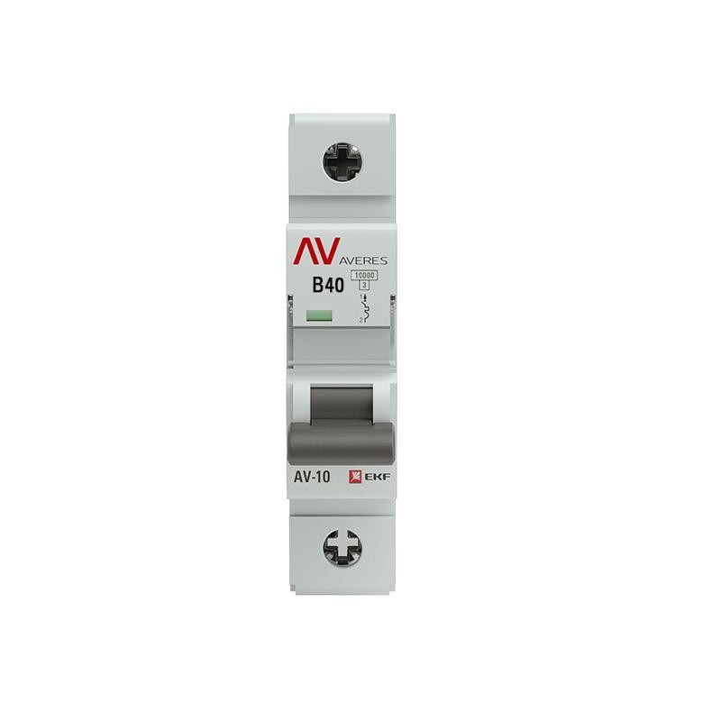 Выключатель автоматический модульный 1п B 40А 10кА AV-10 AVERES EKF mcb10-1-40B-av Выключатель автоматический модульный 1п B 40А 10кА AV-10 AVERES EKF mcb10-1-40B-av