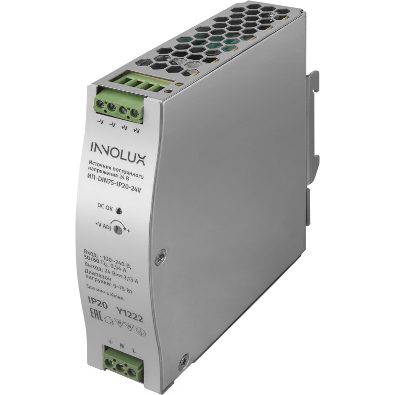 Драйвер для светодиодной ленты 97 440 ИП-DIN75-IP20-24V INNOLUX 97440 Драйвер для светодиодной ленты 97 440 ИП-DIN75-IP20-24V INNOLUX 97440