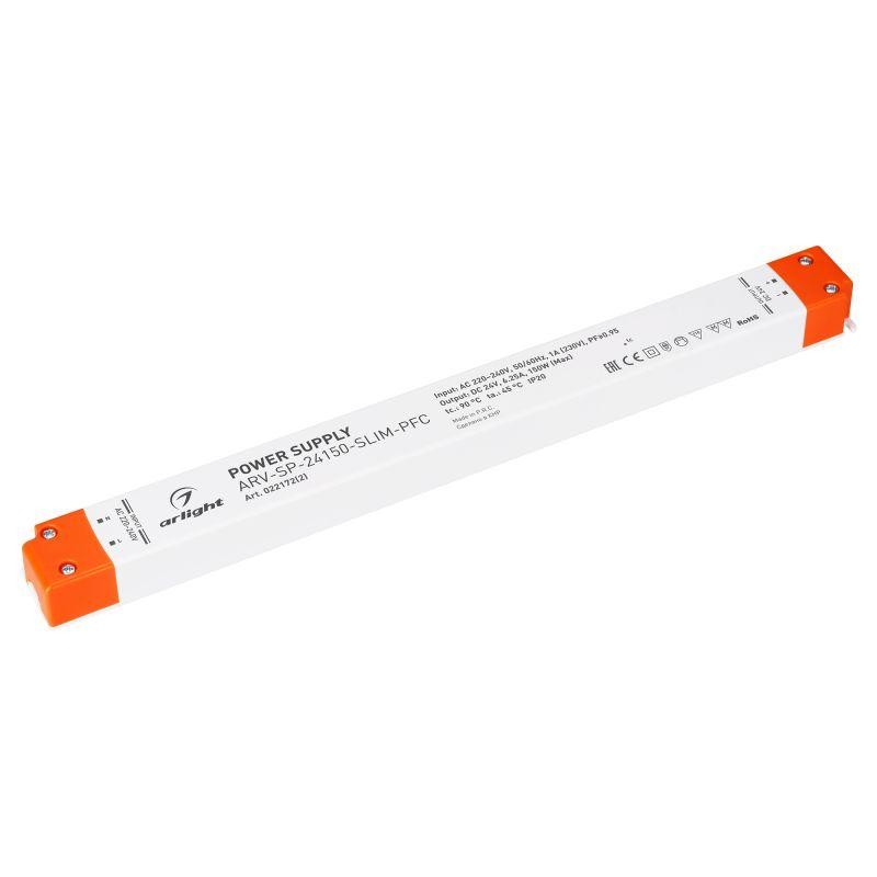 Блок питания ARV-SP-24150-SLIM-PFC (24В 6.25А 150Вт) IP20 пластик Arlight 022172(2) Блок питания ARV-SP-24150-SLIM-PFC (24В 6.25А 150Вт) IP20 пластик Arlight 022172(2)