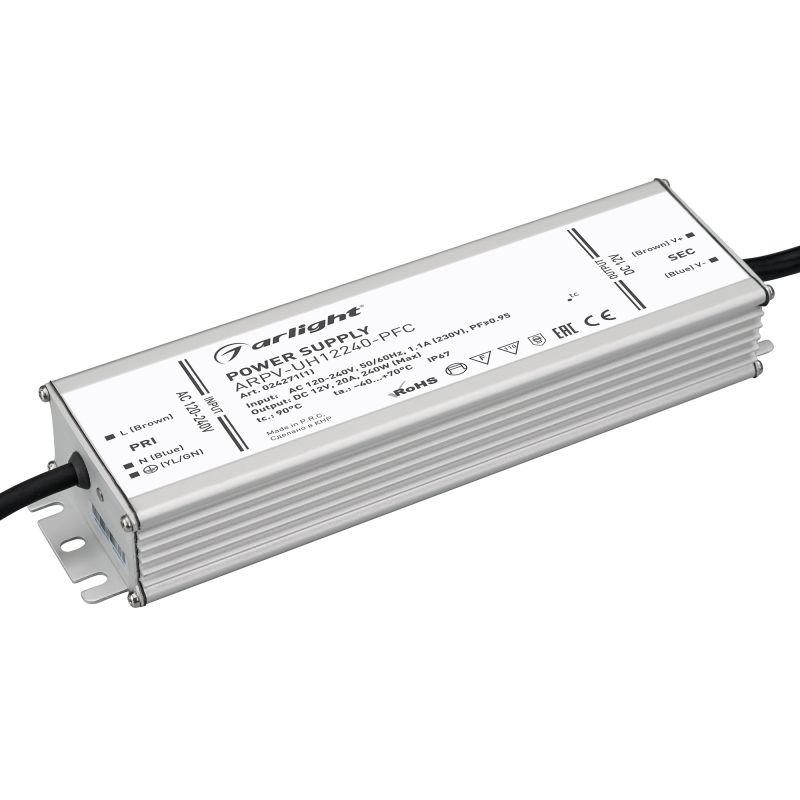 Блок питания ARPV-UH12240-PFC 12В 20.0А 240Вт IP67 металл Arlight 024271(1) Блок питания ARPV-UH12240-PFC 12В 20.0А 240Вт IP67 металл Arlight 024271(1)