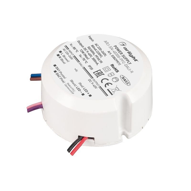 Блок питания ARJ-SN-40300-PFC-DALI-R 12Вт 9-40В 0.3А IP20 пластик Arlight 038299(1) Блок питания ARJ-SN-40300-PFC-DALI-R 12Вт 9-40В 0.3А IP20 пластик Arlight 038299(1)