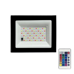 Прожектор светодиодный PFL RGB-RC 30Вт BL ДО/СДО IP65 (управление с пульта группой прожекторов в радиусе 15м) JazzWay 5064188