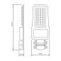 Светильник светодиодный Qplus 100Вт 5000К IP65 12000лм 120-260В 455х180х49мм ДКУ уличный консольный КСС Ш черн. GAUSS 629535300 Светильник светодиодный Qplus 100Вт 5000К IP65 12000лм 120-260В 455х180х49мм ДКУ уличный консольный КСС Ш черн. GAUSS 629535300
