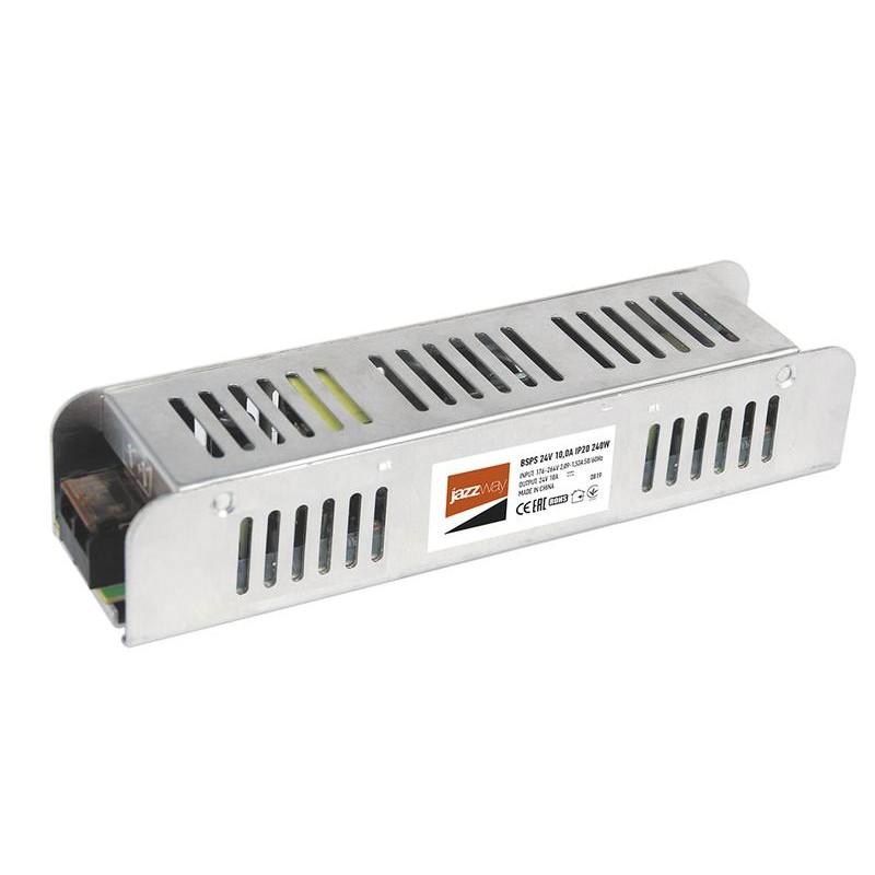 Блок питания для светодиодной ленты 240Вт 10А 24В IP20 BSPS метал. Pro JazzWay 5024250 Блок питания для светодиодной ленты 240Вт 10А 24В IP20 BSPS метал. Pro JazzWay 5024250