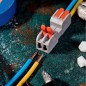 Клемма СМК 222-422R проходная разъемная 2 полюса сер. 0.2-2.5/4кв.мм Rexant 07-5262