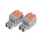 Клемма СМК 222-422R проходная разъемная 2 полюса сер. 0.2-2.5/4кв.мм Rexant 07-5262