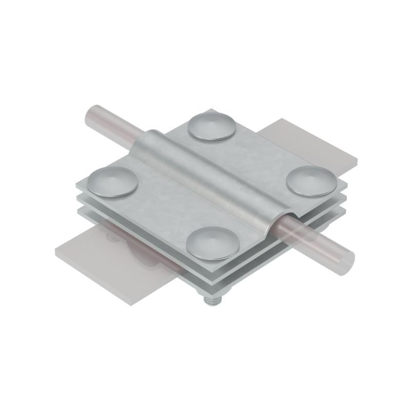 Соединитель крестообразный 3XS-D5-8-B30 INOX304 для прутка d5-8мм и полосы до 30мм с 3 пластинами нерж. сталь КМ MA0010 Соединитель крестообразный 3XS-D5-8-B30 INOX304 для прутка d5-8мм и полосы до 30мм с 3 пластинами нерж. сталь КМ MA0010