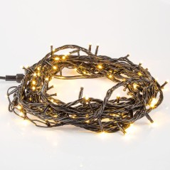 Гирлянда светодиодная "Твинкл Лайт" 10м 100LED тепл. бел. 10Вт 220-240В IP65 с контроллером 8 режимов провод ПВХ черн. Neon-Nigh