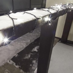 Гирлянда светодиодная "Твинкл Лайт" 10м 100LED тепл. бел. 10Вт 220-240В IP65 с контроллером 8 режимов провод ПВХ черн. Neon-Nigh