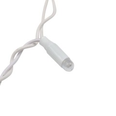 Гирлянда светодиодная "Светодиодный Дождь" 2х3м 600LED тепл. бел. 70Вт 230В IP65 постоян. свечение провод бел. (нужен шнур питан